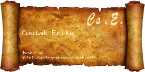 Csutak Erika névjegykártya